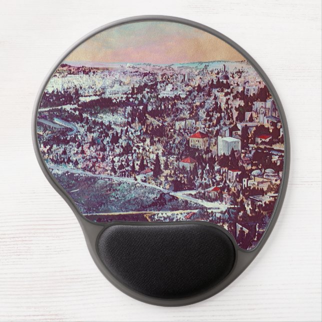 Panoramic Splendor of Jerusalem Gel Mouse Pad (Front)