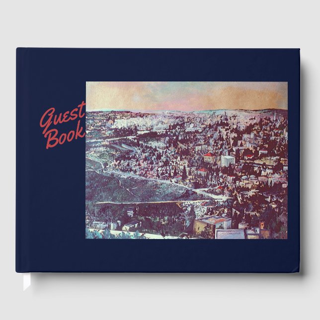 Panoramic Splendor of Jerusalem Guest Book (Front)
