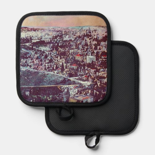 Panoramic Splendor of Jerusalem Pot Holder