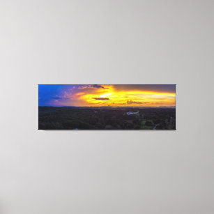 Panoramic Sunset Sky over the Mountains Canvas Print