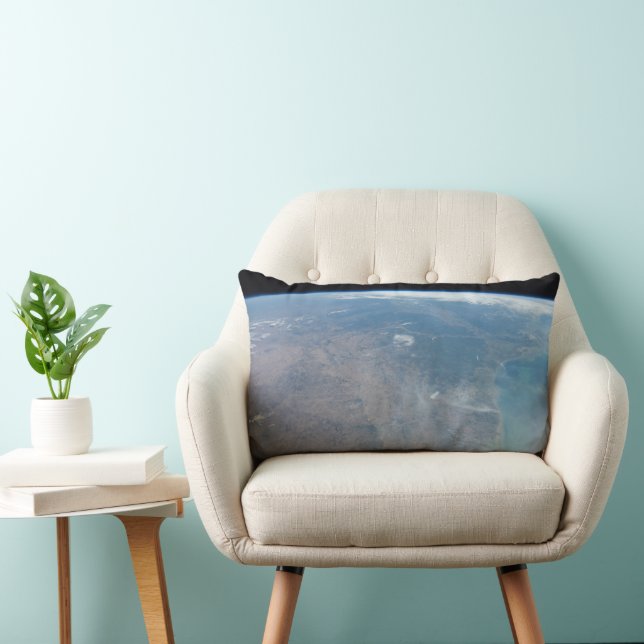 Panoramic Texas And The Gulf Of Mexico Lumbar Pillow (Chair)