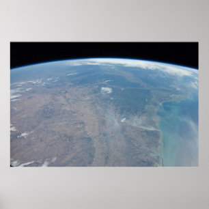 Panoramic Texas And The Gulf Of Mexico Poster