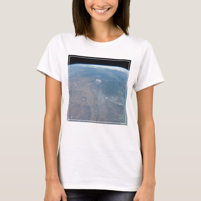 Panoramic Texas And The Gulf Of Mexico T-Shirt (Front)