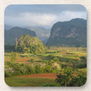 Panoramic valley landscape, Cuba Beverage Coaster