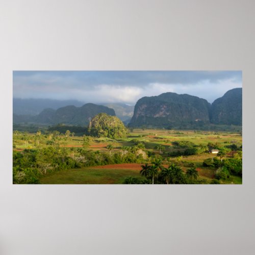 Panoramic valley landscape Cuba Poster