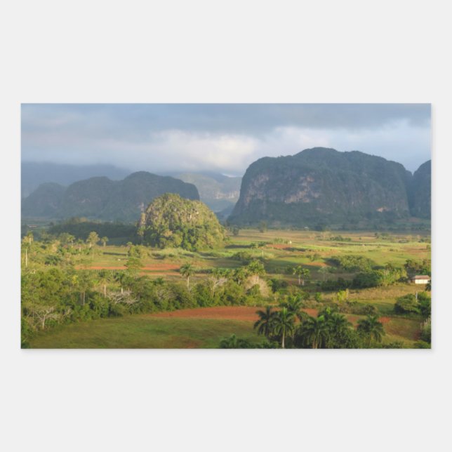 Panoramic valley landscape, Cuba Rectangular Sticker (Front)