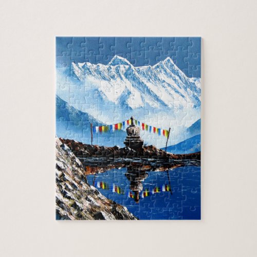 Panoramic View Of Annapurna Mountain Nepal Jigsaw Puzzle