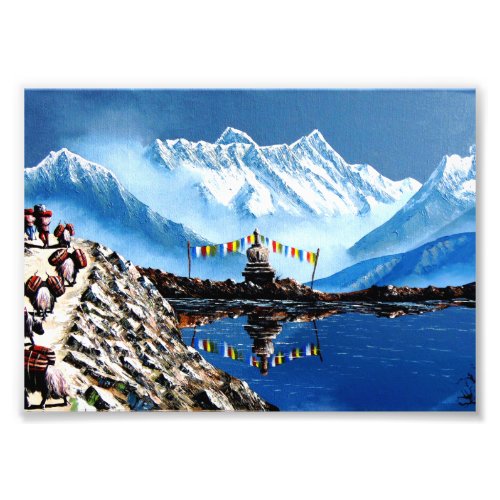 Panoramic View Of Annapurna Mountain Nepal Photo Print