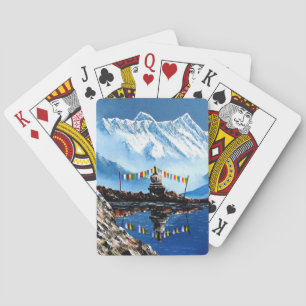Panoramic View Of Annapurna Mountain Nepal Poker Cards