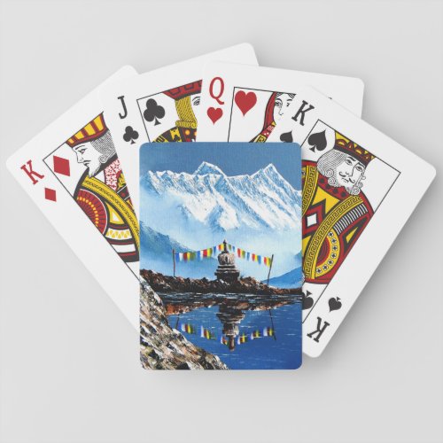Panoramic View Of Annapurna Mountain Nepal Poker Cards