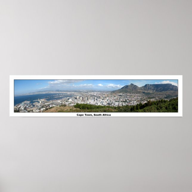 Panoramic View of Cape Town, South Africa Poster (Front)
