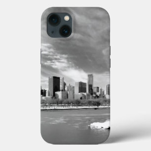 Panoramic view of Chicago skyline in winter iPhone 13 Case