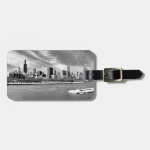 Panoramic view of Chicago skyline in winter Luggage Tag