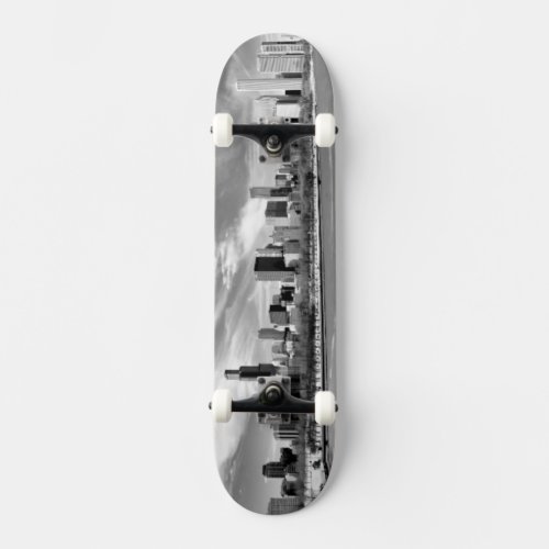 Panoramic view of Chicago skyline in winter Skateboard Deck