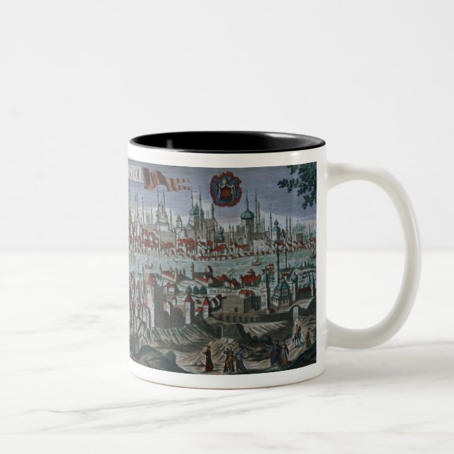 Panoramic view of Constantinople, late 18th centur Two-Tone Coffee Mug (Right)