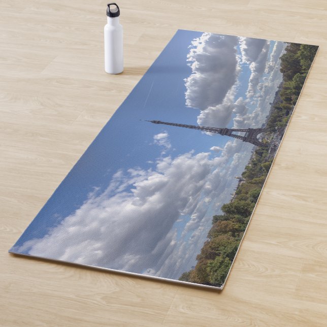 Panoramic view of Eiffel tower from Trocadero Yoga Mat (In Situ)