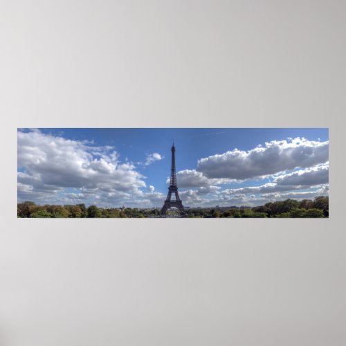 Panoramic view of Eiffel tower _ Paris Poster