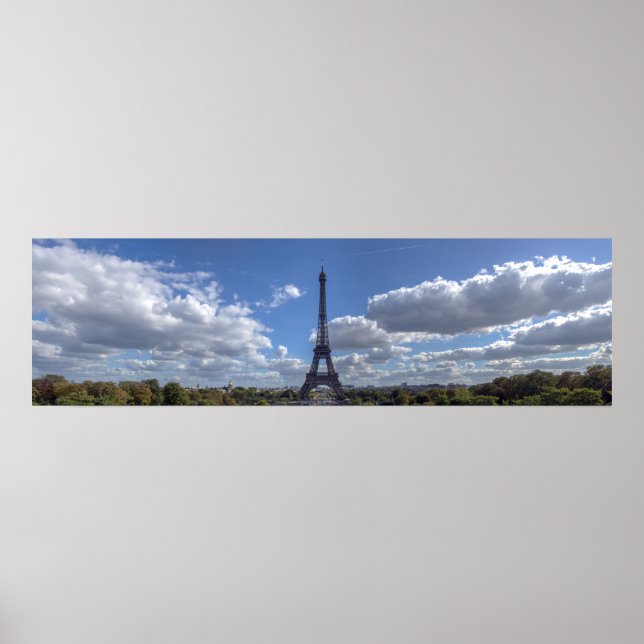 Panoramic view of Eiffel tower - Paris Poster (Front)