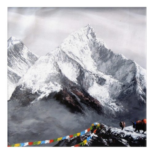 Panoramic View Of Everest Mountain Acrylic Print