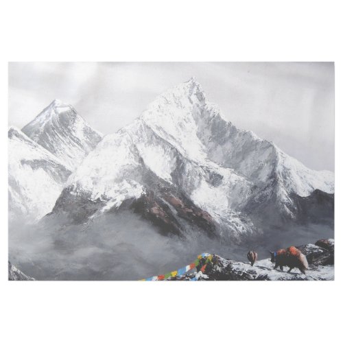 Panoramic View Of Everest Mountain Gallery Wrap