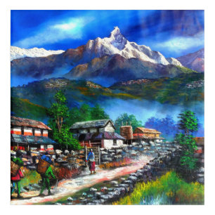 Panoramic View Of Everest Mountain Nepal Acrylic Print