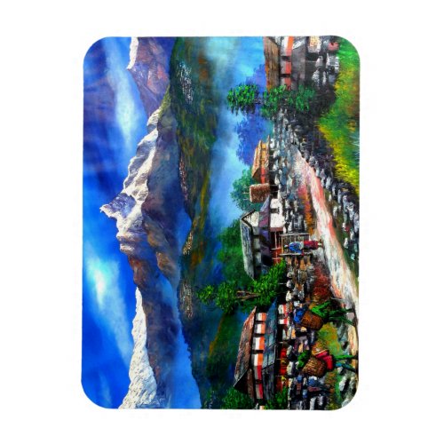 Panoramic View Of Everest Mountain Nepal Magnet