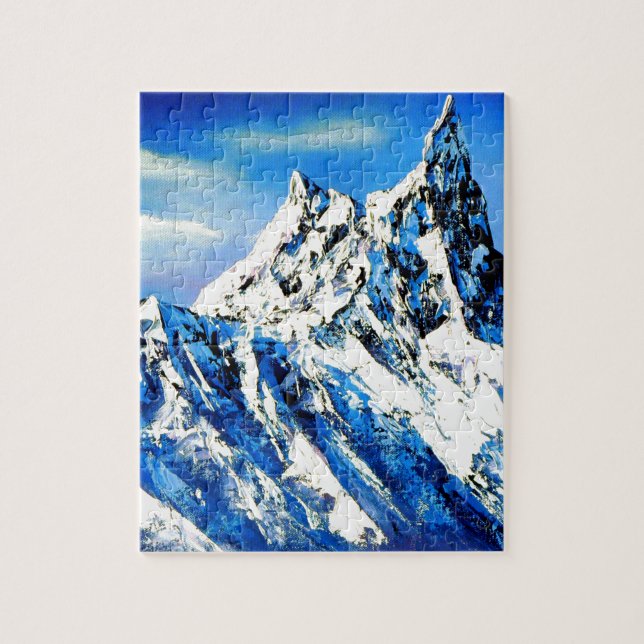 Panoramic View Of Everest Mountain Peak Jigsaw Puzzle (Vertical)