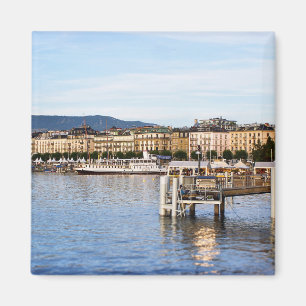 Panoramic view of Geneva, Switzerland Magnet