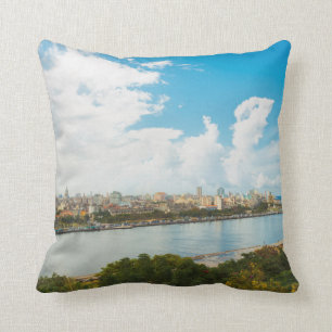 Panoramic View Of Havana, Cuba Throw Pillow