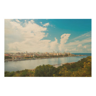 Panoramic View Of Havana, Cuba Wood Wall Decor
