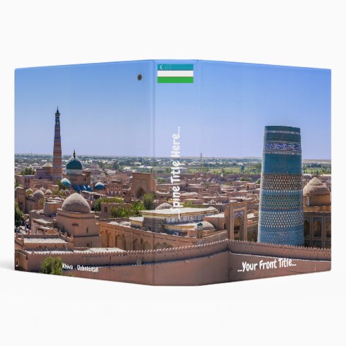 Panoramic view of Khiva _ Uzbekistan 3 Ring Binder