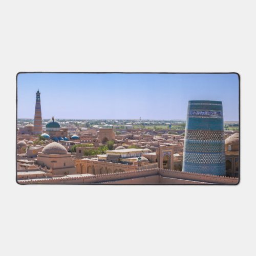 Panoramic view of Khiva _ Uzbekistan Desk Mat