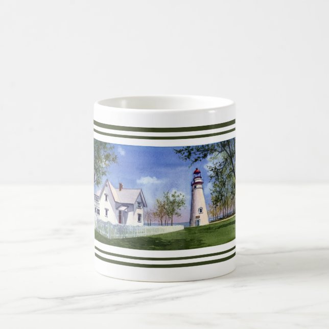 Panoramic View of Marblehead lighthouse Coffee Mug (Center)