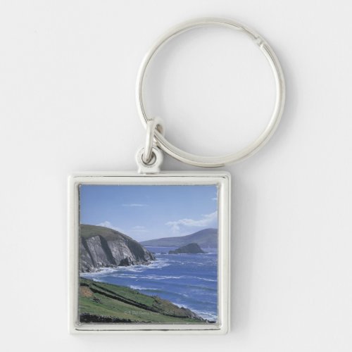 panoramic view of ocean waves crashing on a keychain