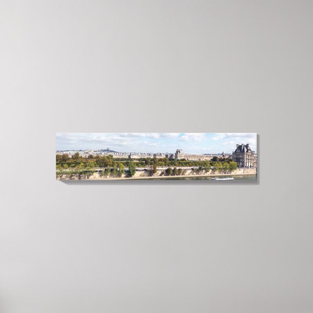 Panoramic view of Paris from Musee d'Orsay rooftop Canvas Print (Front)