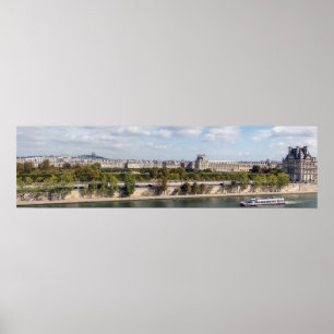 Panoramic view of Paris from Musee d'Orsay rooftop Poster