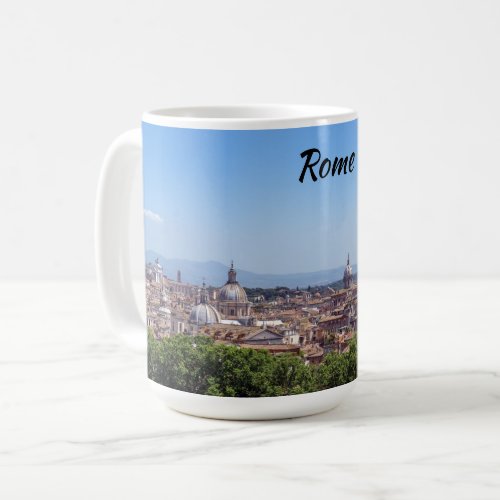 Panoramic view of Rome from Castel SantAngelo Coffee Mug