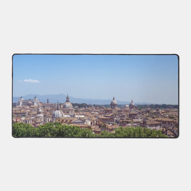 Panoramic view of Rome from Castel Sant'Angelo Desk Mat (Front)