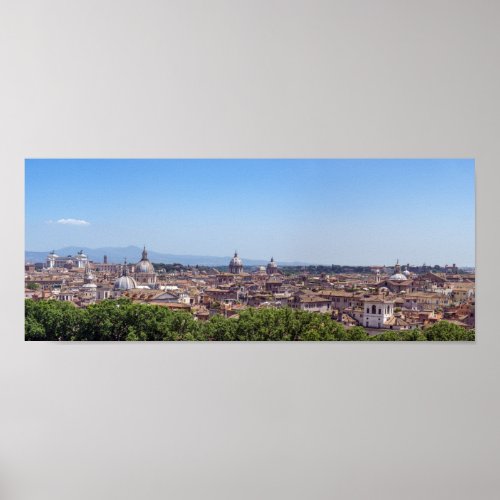 Panoramic view of Rome from Castel SantAngelo Poster