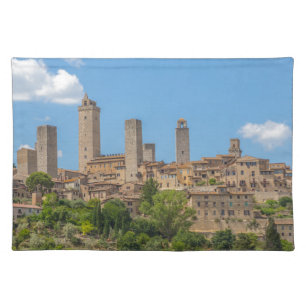 Panoramic view of San Gimignano Tuscany Italy Placemat