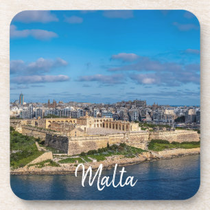 Panoramic view of Sliema in Malta Beverage Coaster