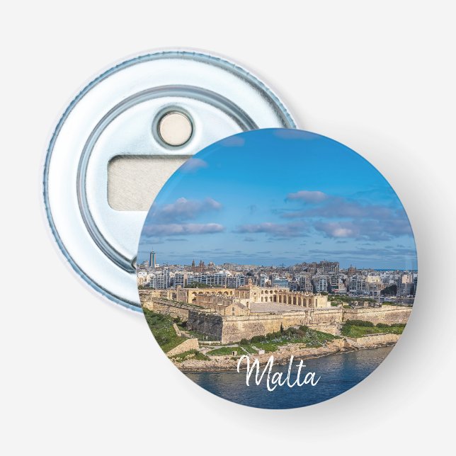 Panoramic view of Sliema in Malta Bottle Opener (Front)