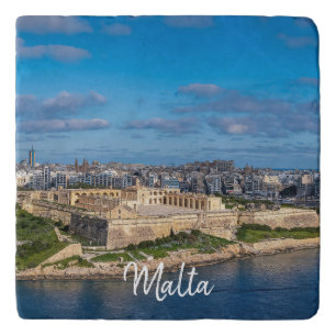 Panoramic view of Sliema in Malta Trivet