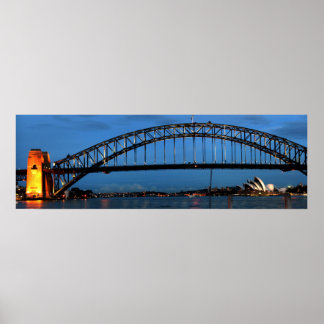 Panoramic view of Sydney Harbour Bridge Poster