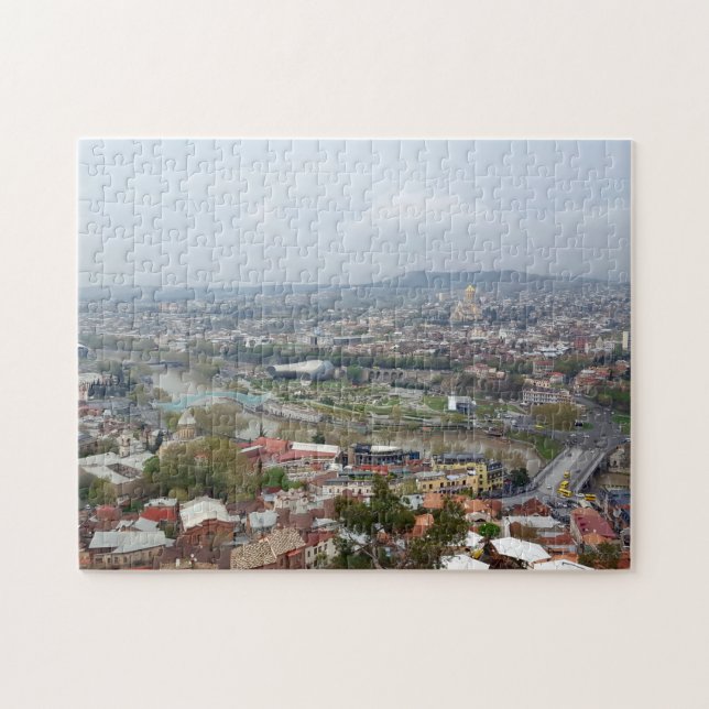 Panoramic view of Tbilisi the capital of Georgia Jigsaw Puzzle (Horizontal)