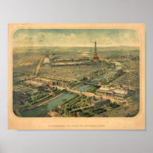 Panoramic view of the 1900 Exhibition Paris Franc