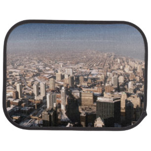 Panoramic view of the city car floor mat