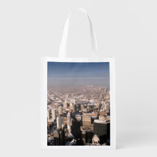 Panoramic view of the city grocery bag