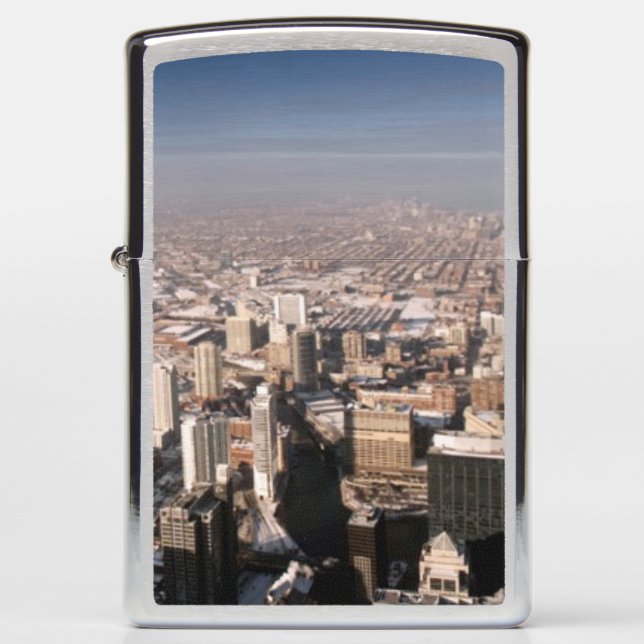 Panoramic view of the city zippo lighter (Front)