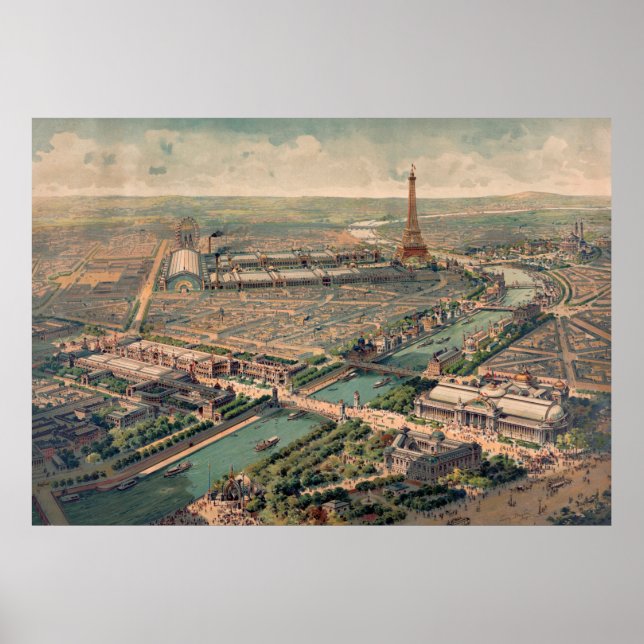 Panoramic view of the Universal Exposition in Pari Poster (Front)